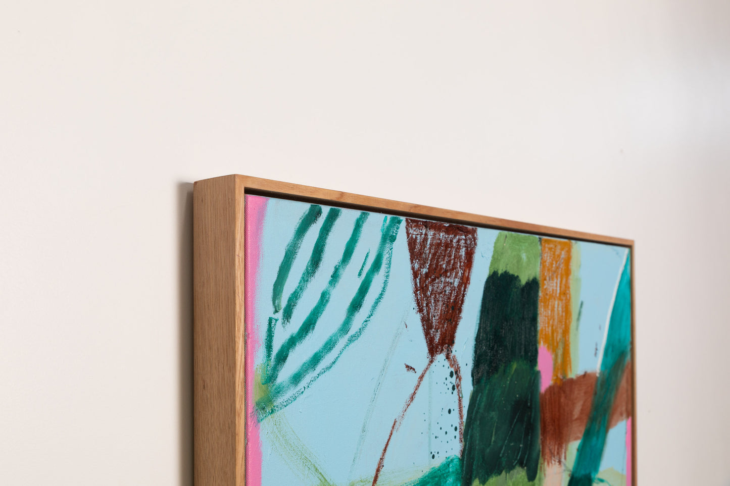 Originalkunstwerk „Blaue Pfützen Grün“, 2024