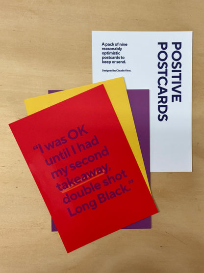 Paket mit positiven Postkarten