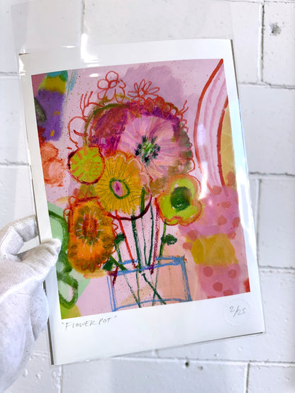 Blumentopf Limitierte Auflage Kunstdruck