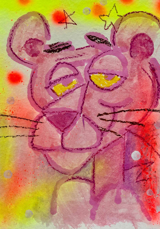 Pink + Gelb – Originalkunstwerk